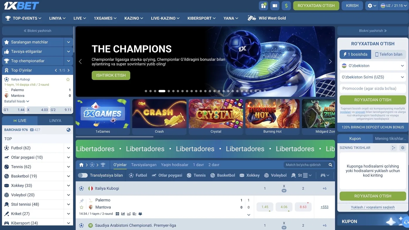 1xBet rasmiy sayt