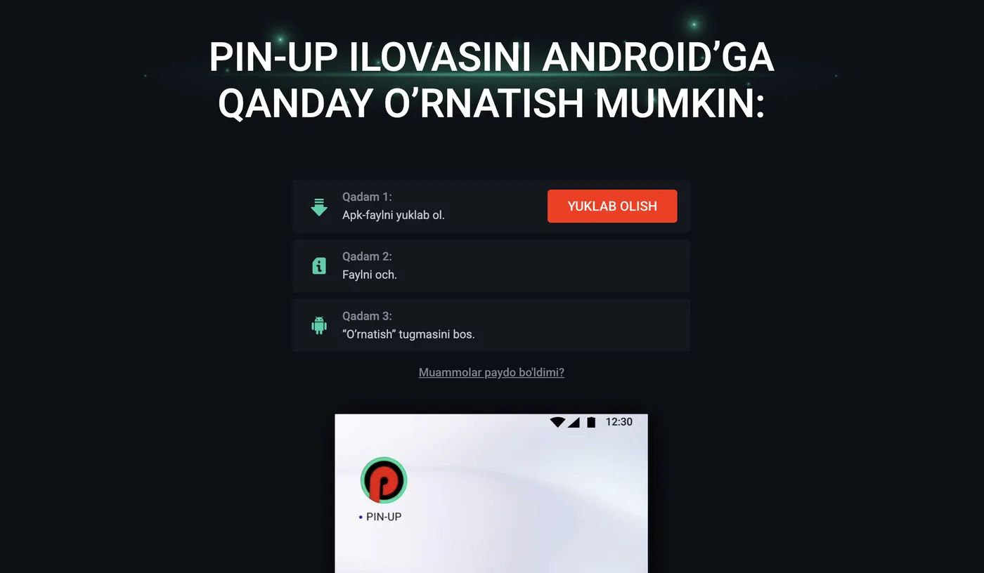 Pin-Up Android ilovasi