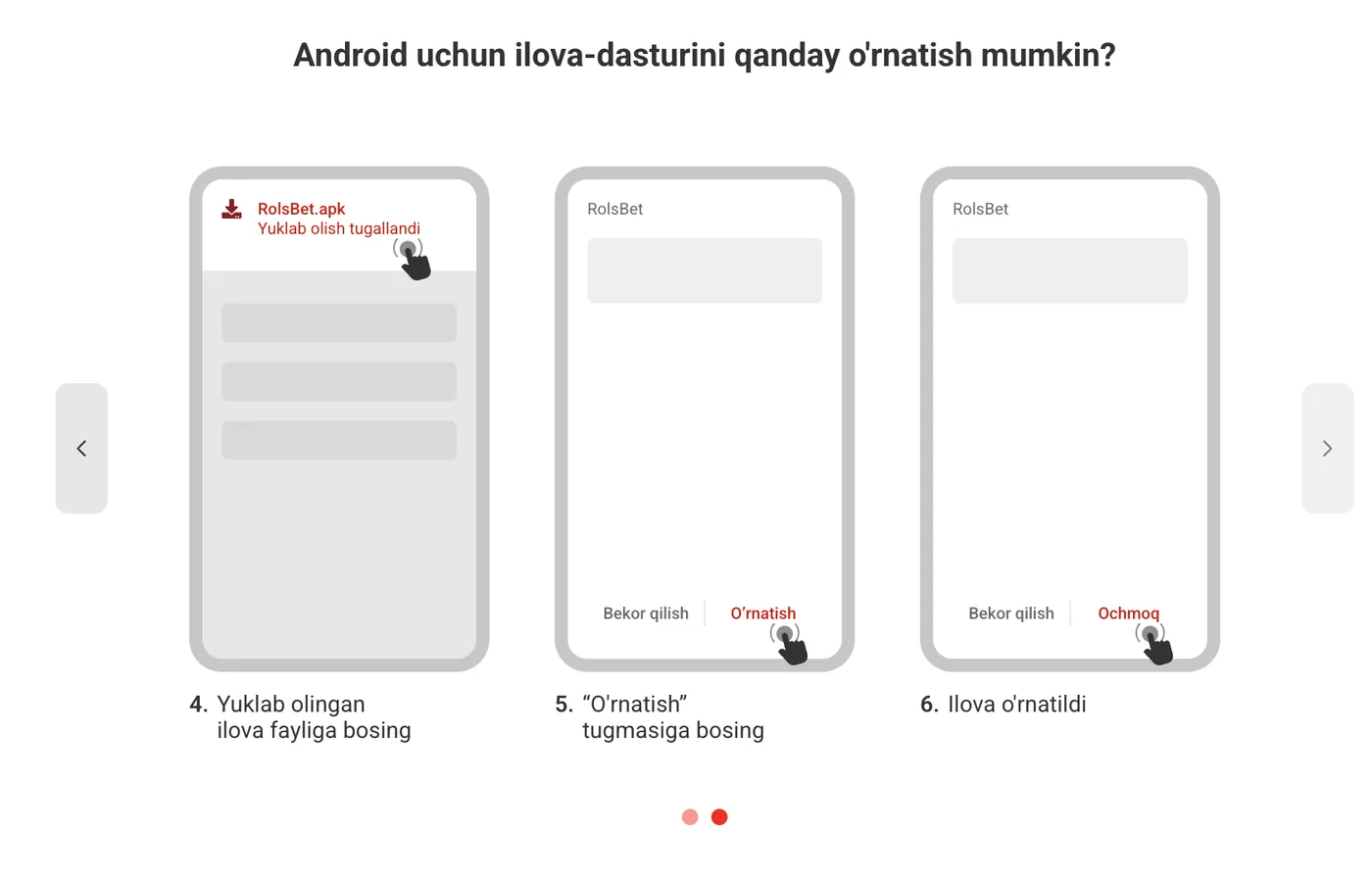 RolsBet Android ilovasi