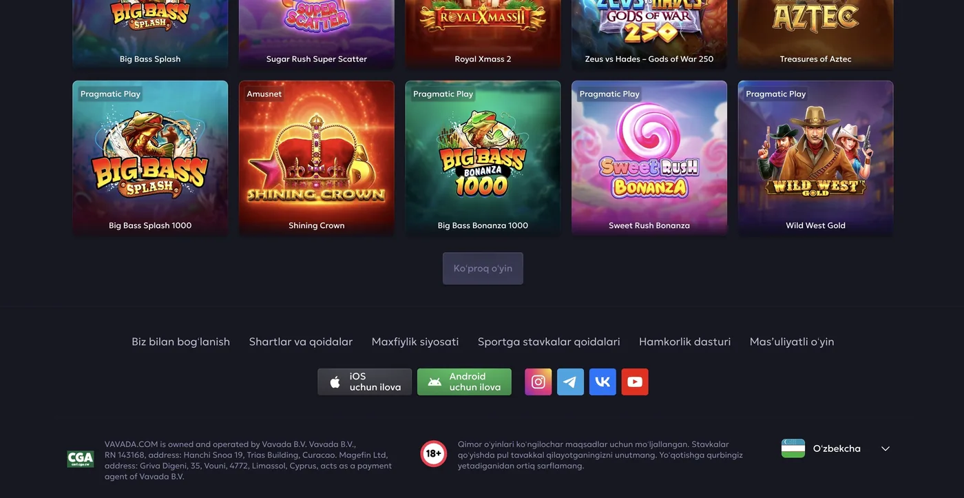 Vavada rasmiy sayt