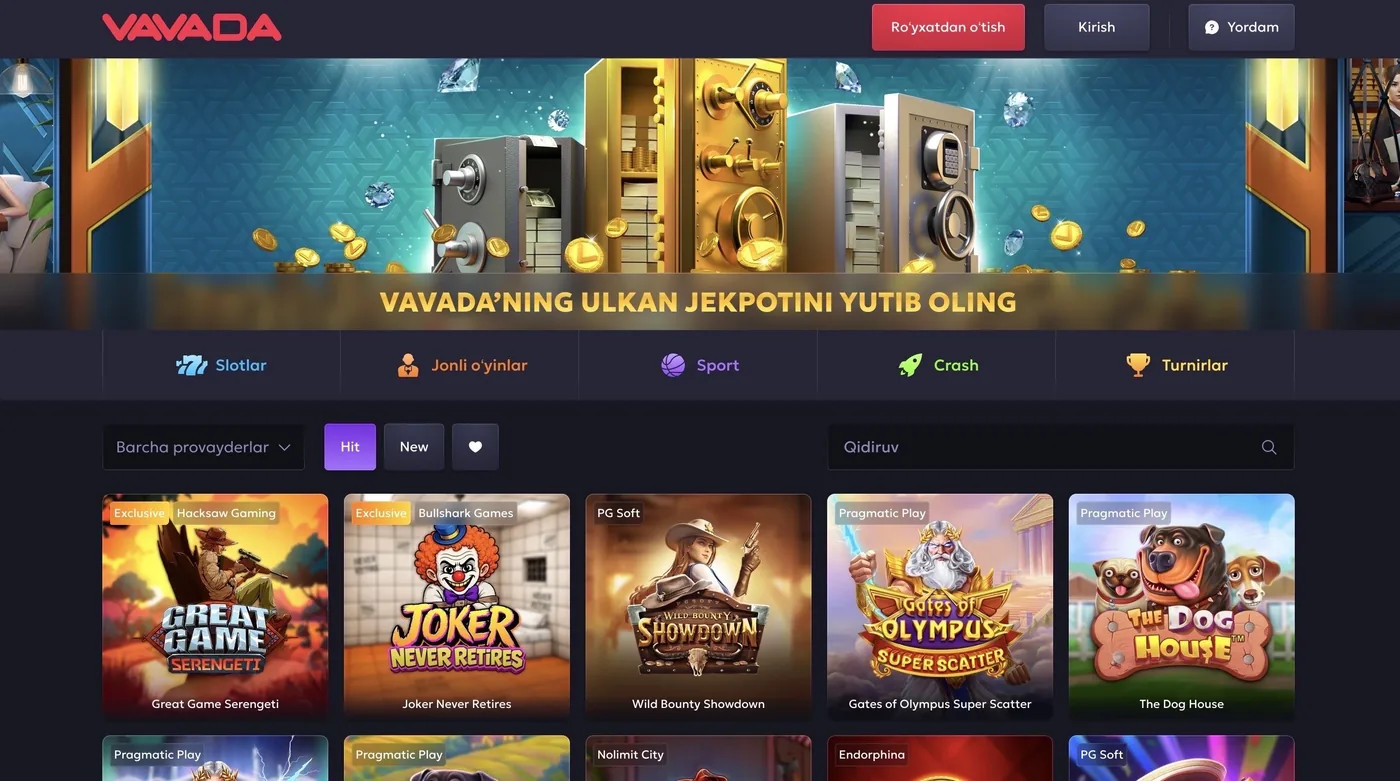 Vavada rasmiy sayt